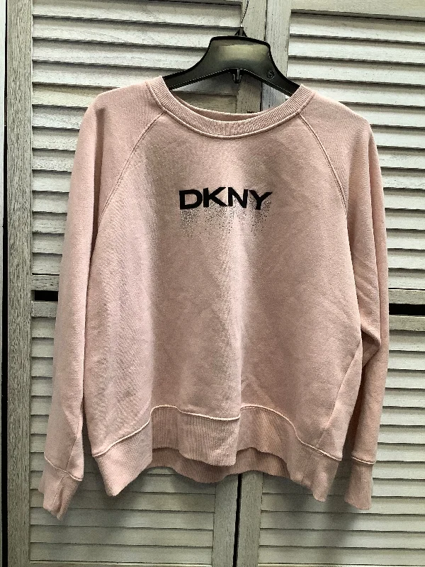 Sweatshirt Crewneck By Dkny In Pink, Size: Xl