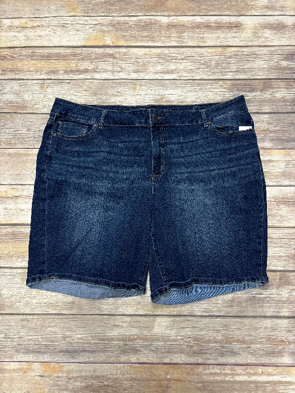 Shorts By Maurices In Blue Denim, Size: 24w