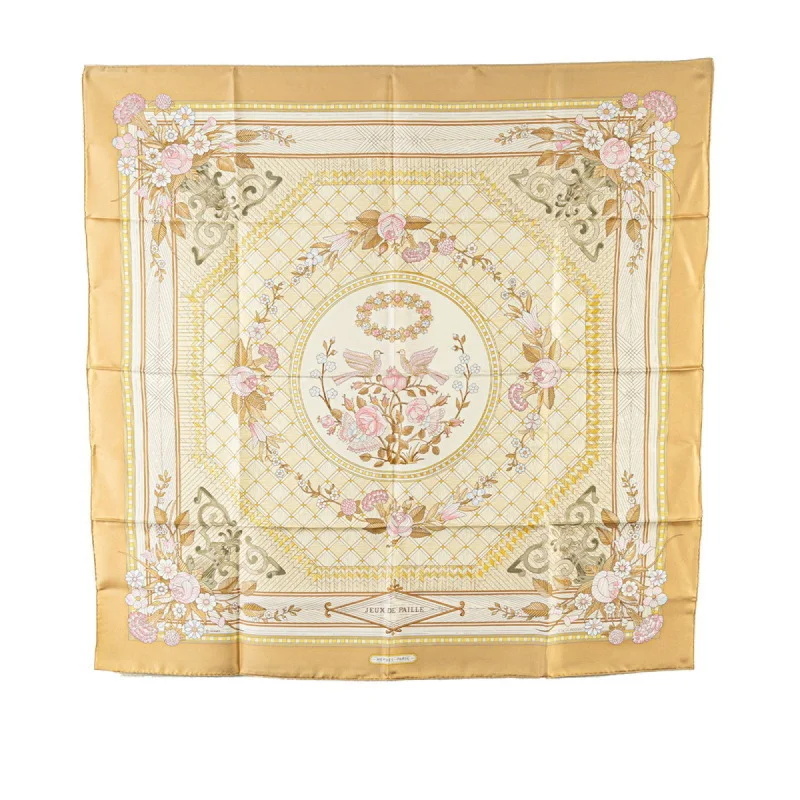 Hermes  pink Silk Scarf (Pre-Owned)