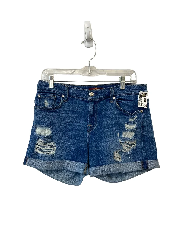 Shorts By 7 For All Mankind In Blue Denim, Size: 27