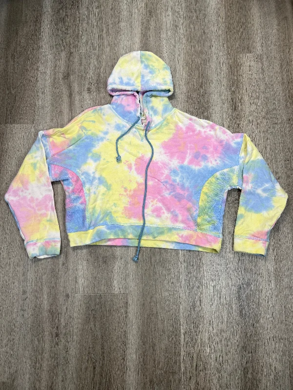 Sweatshirt Hoodie By Hem & Thread In Tie Dye Print, Size: L