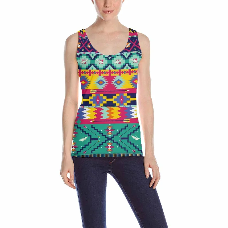 Womens Tank Tops print with graphic Aztec pattern