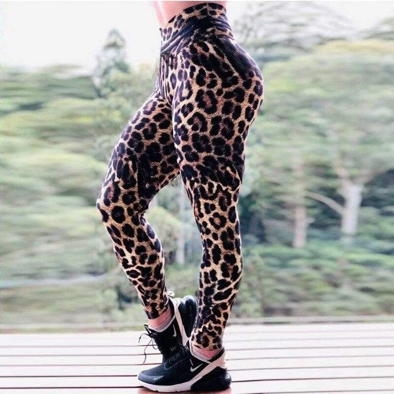 Legging Léopard Femme Taille Haute