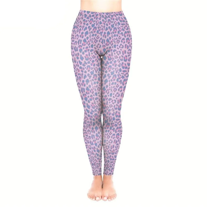 Legging Léopard Violet