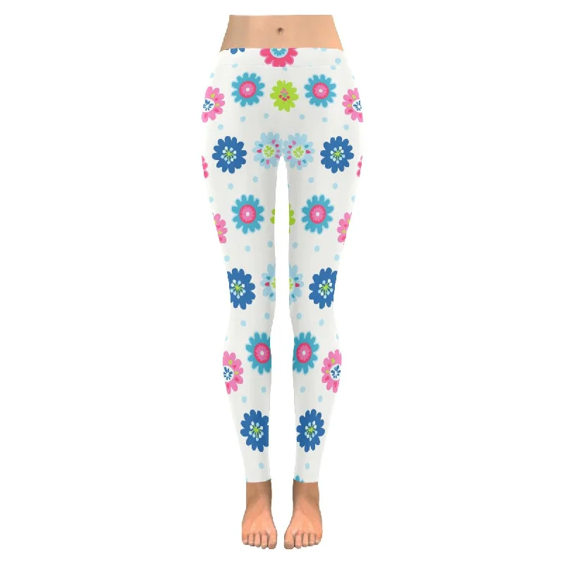 Zenzzle Sweet floral Low Rise Womens outdoor Leggings plus size:XXS-5XL