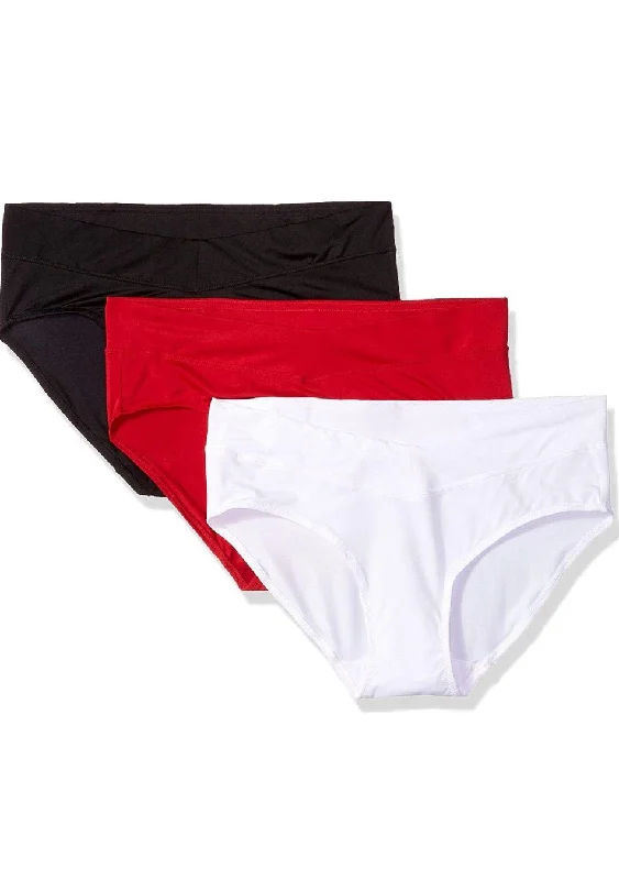 Women's AQ Sexy Hiphugger High waist Panties Pack – 3-Pack with Red