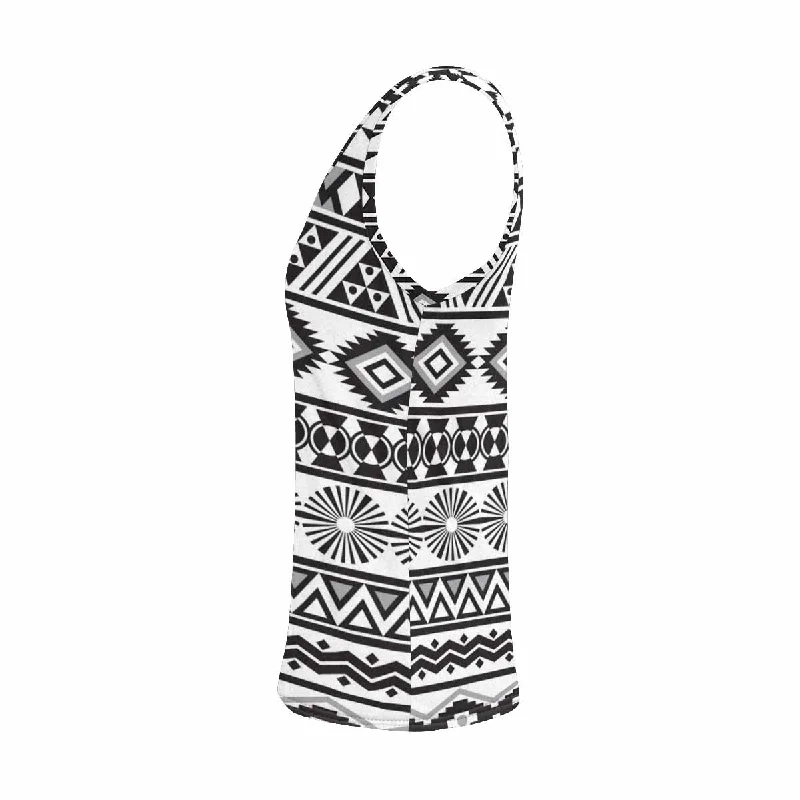 Womens Tank Tops print with Tribal striped pattern