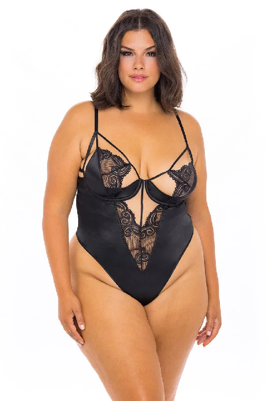 Curvy Ivy Lace Teddy