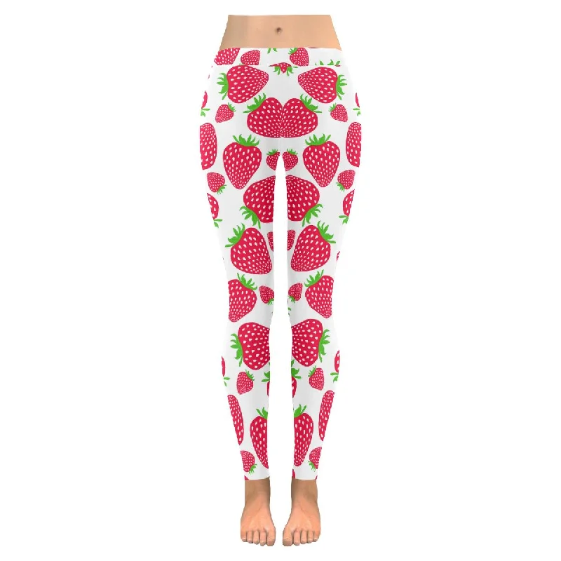 Zenzzle cute strawberries womens yoga outdoor plus size Leggings XXS-5XL