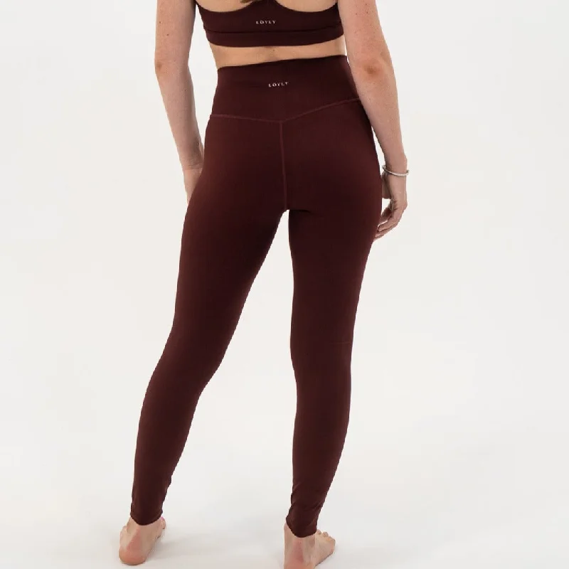 BALANCE HIGH RISE LEGGINGS / MERLOT