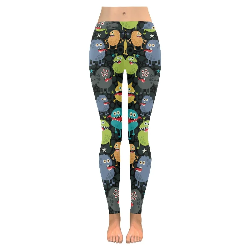 Zenzzle graphic Cute monsters Low Rise Ladies yoga Legging for women