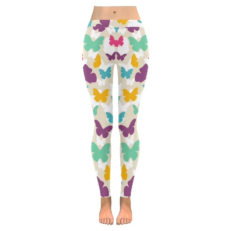 Zenzzle Butterfly print on women Low Rise outdoor Leggings(XXS-5XL)