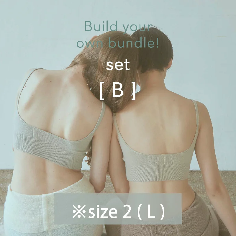 BANDLE  [ B ] SET   |  ブラトップ ２枚セット  |　サイズ ２ (L)