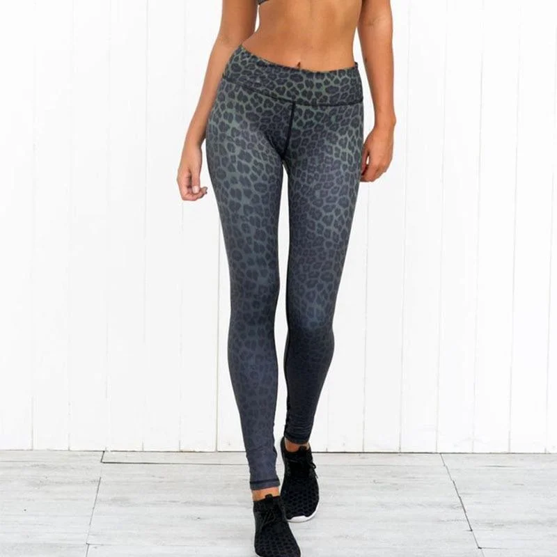 Legging Léopard Gris