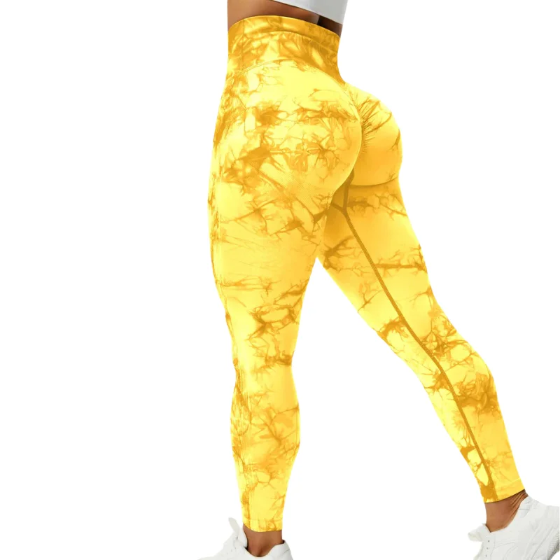 Workout Ready Leggings With Tie Dye Design