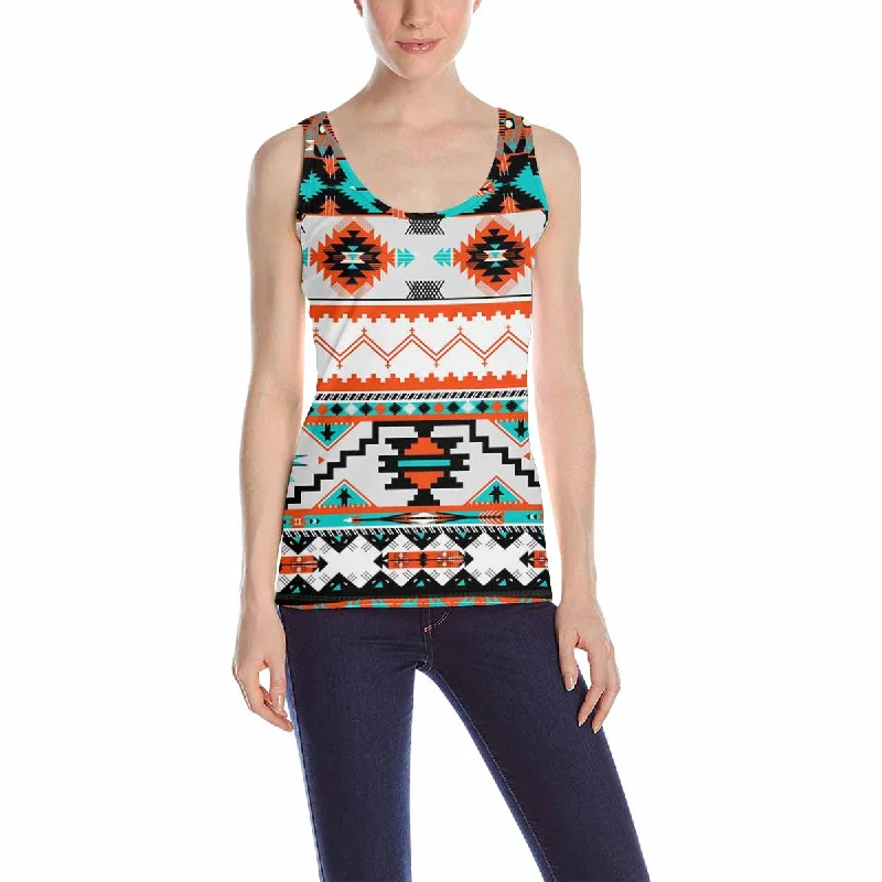 Womens Tank Tops print with graphic aztecs navaho pattern