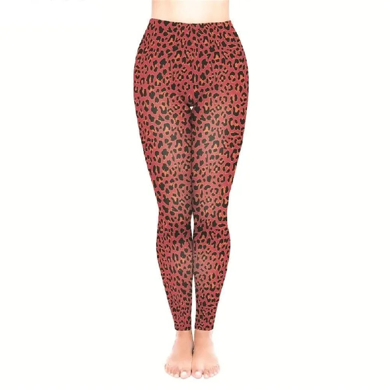 Legging Léopard Rouge