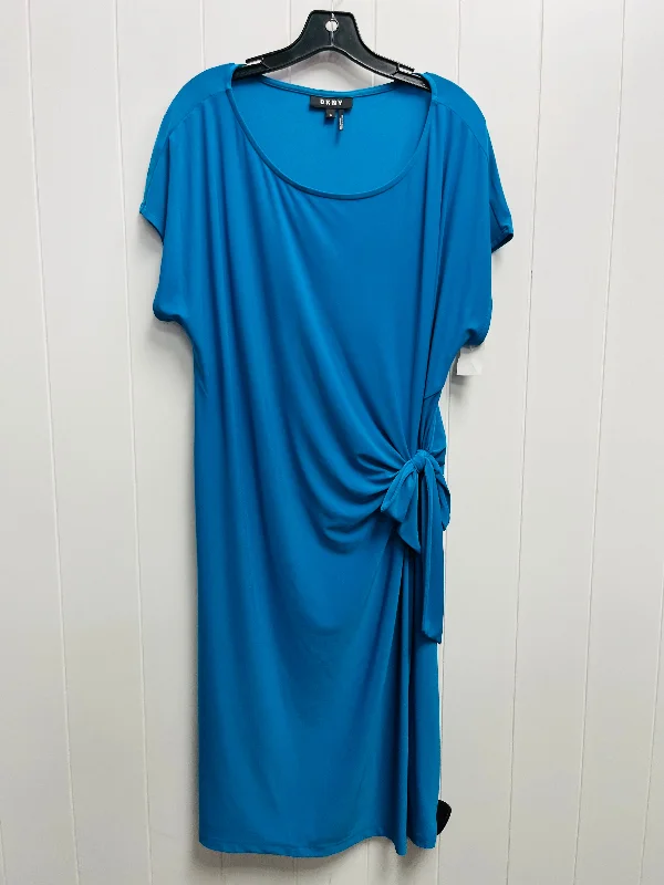 Dress Work By Dkny In Teal, Size: Xl