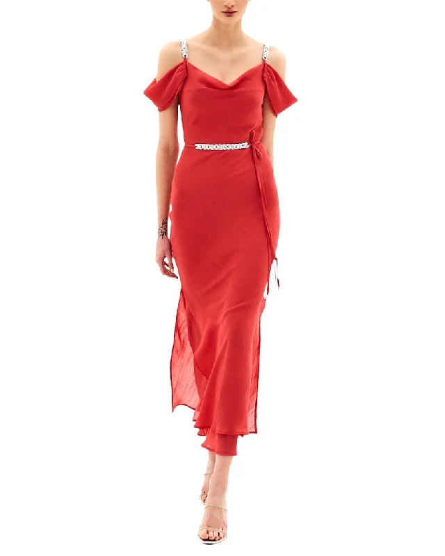 BGL Silk-Blend Midi Dress