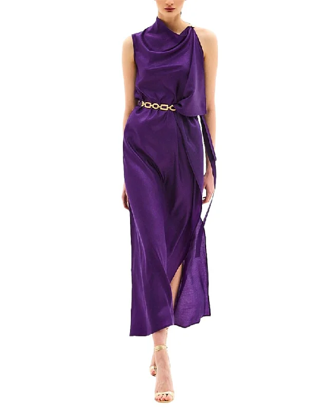 BGL Silk-Blend Midi Dress