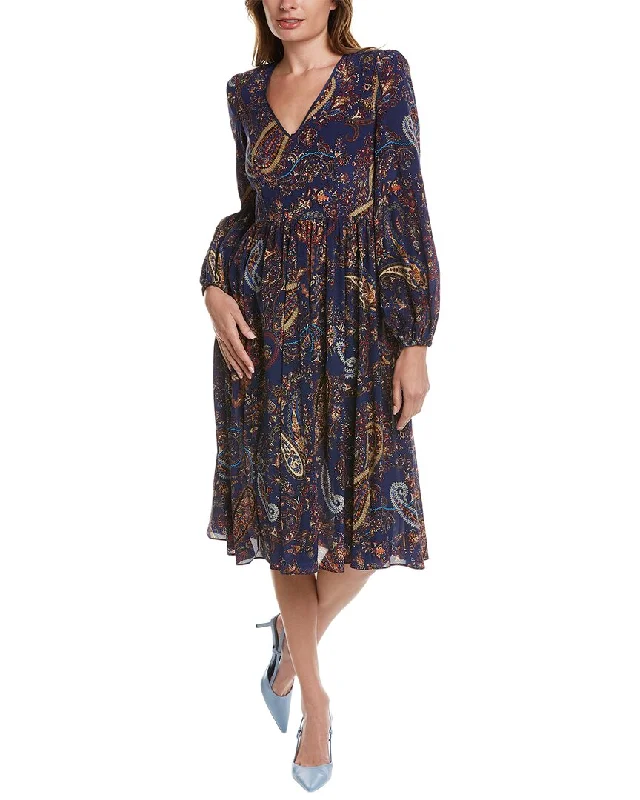 Etro Paisley Print Silk Midi Dress