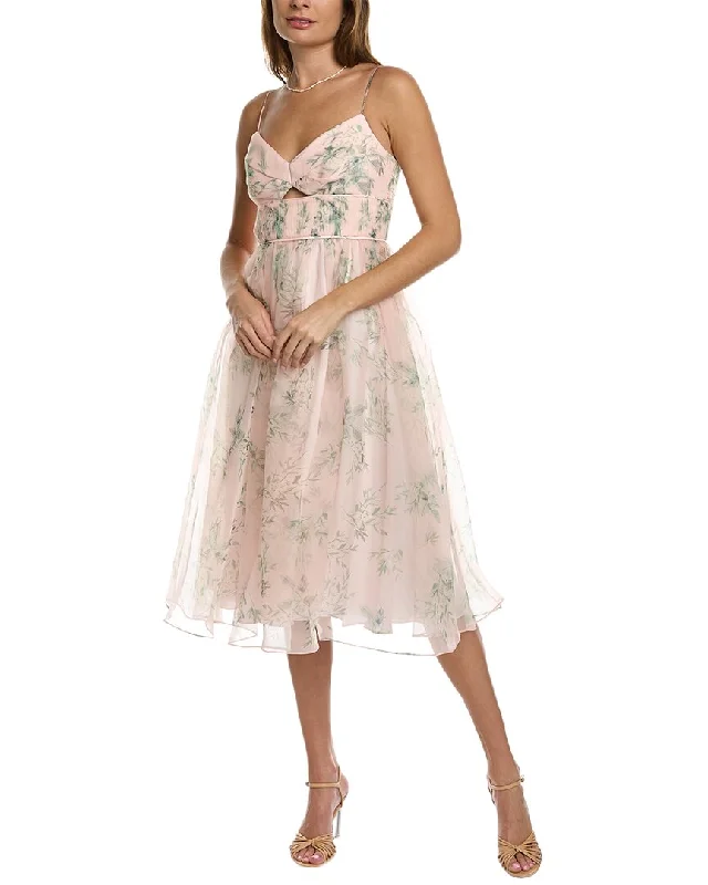 ML Monique Lhuillier Organza Midi Dress