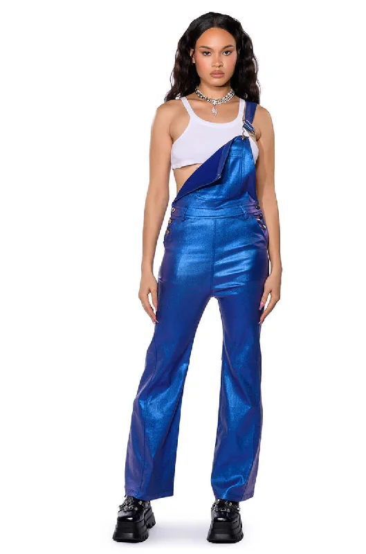 STAY WAVY METALLIC OVERALLS