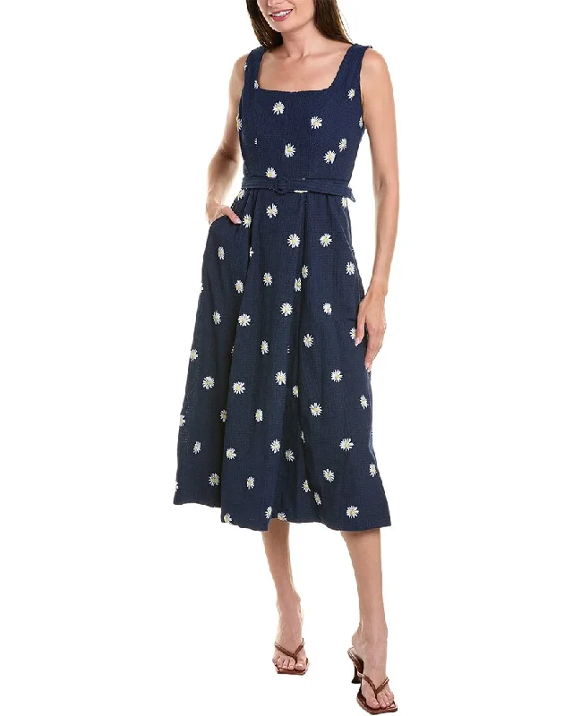 Taylor Embroidered Midi Dress