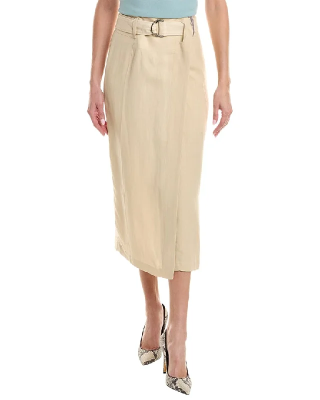 Brunello Cucinelli Linen-Blend Skirt