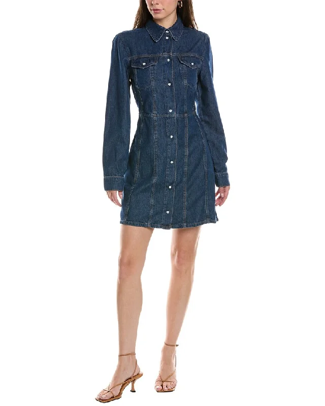 GANNI Raw Indigo Denim Mini Dress