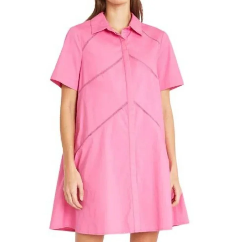 Lucienne Mini Dress In Phlox Pink