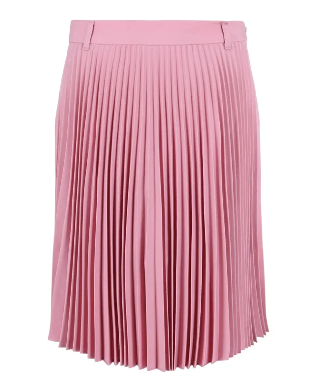 Pleated Panelled Midi Skort