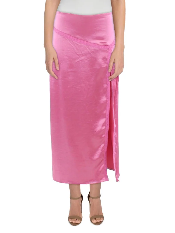 Womens Midi Embroidered Midi Skirt