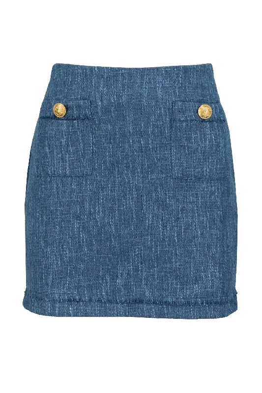 Women's Parker Tweed Skirt In Azul