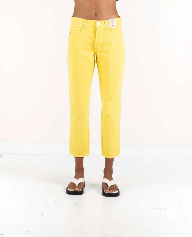 Tomboy Crop Loose Fit Jeans In Mimosa