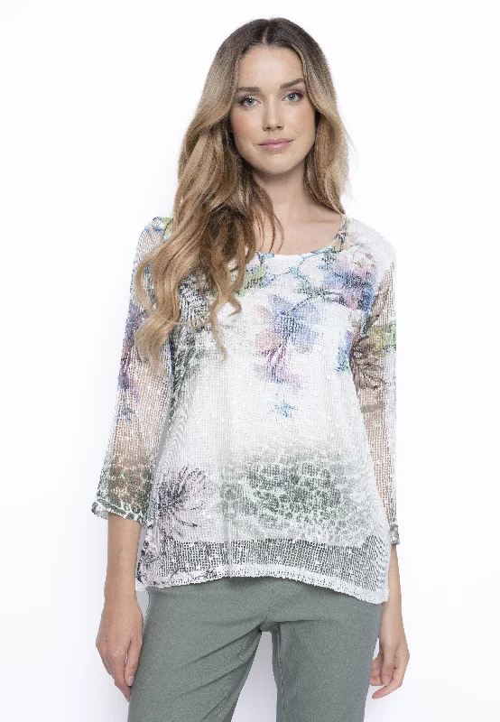 3/4 Sleeve Printed Top