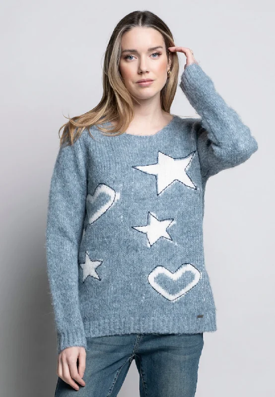 Star Heart Jacquard Top