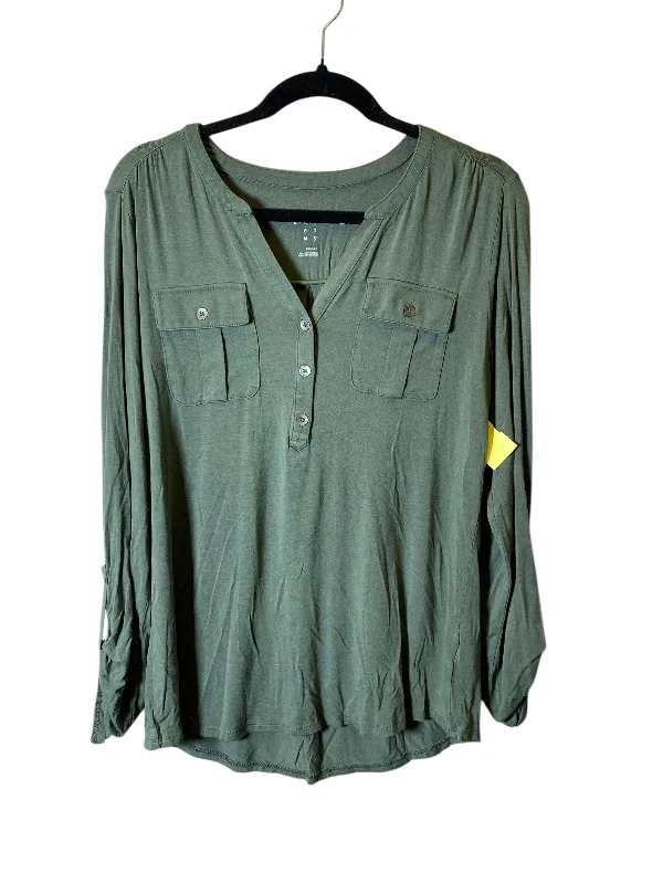 Top Long Sleeve By A New Day In Green, Size: M