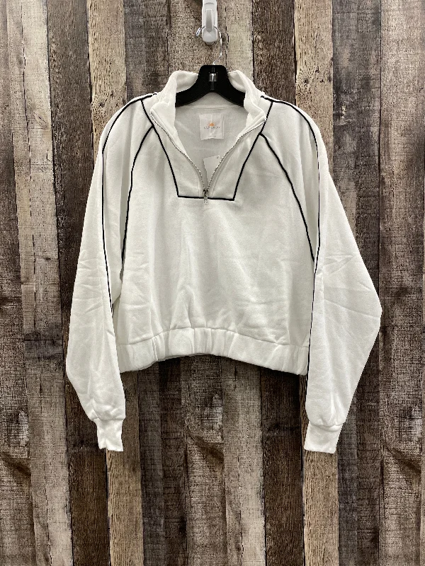 Top Long Sleeve By Cme In White, Size: L