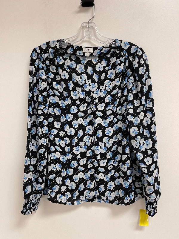 Top Long Sleeve By J. Crew In Floral Print, Size: S