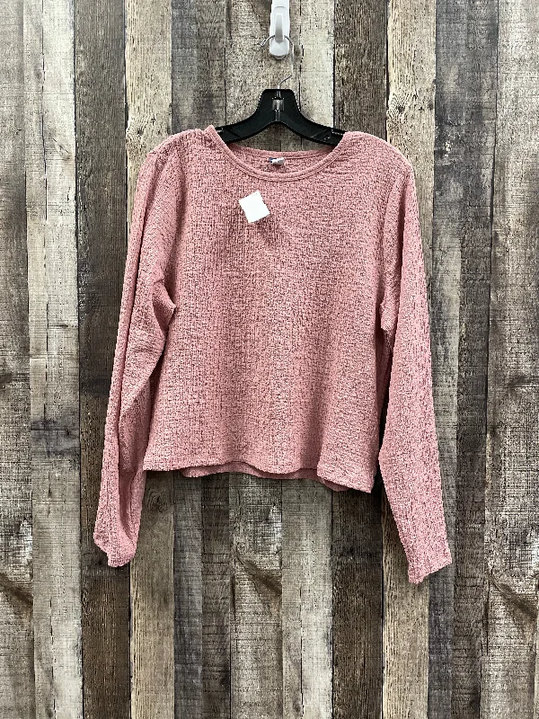 Top Long Sleeve By Old Navy In Pink, Size: Xl