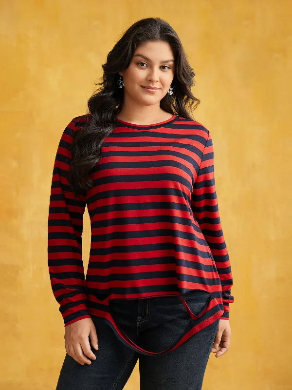 Striking Striped Relaxed Fit T-shirt