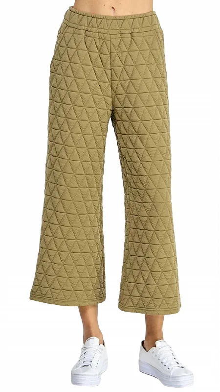 Cropped Quilted Pant - Reg/curvy In Olive