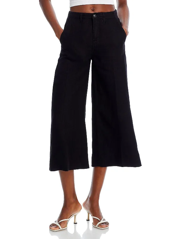 Henderson Womens High Rise Crop Wide Leg Pants