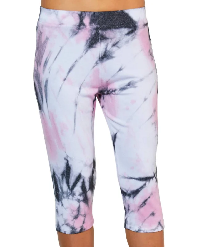 Marble Wash Capri In Pink