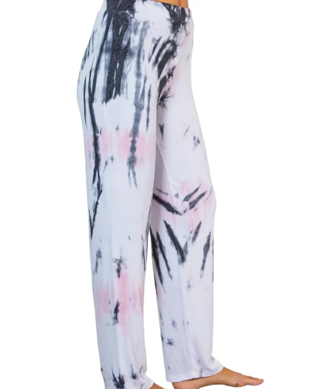 Marble Wash Pants In Pink