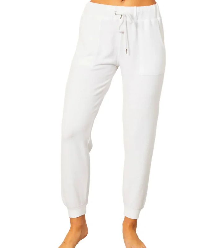 Solid Jogger Pants In White