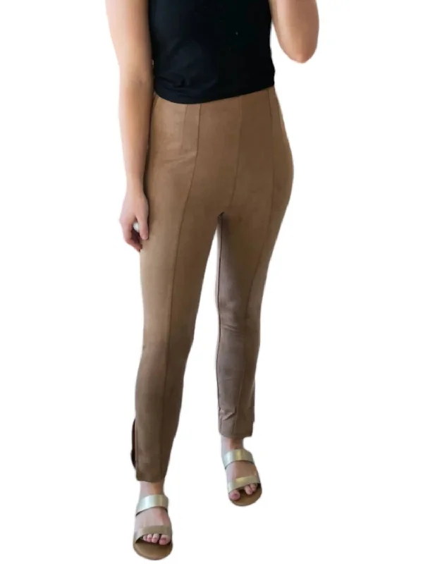 Suede Pants In Camel