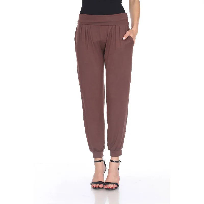 Women's Harem Pants In Brown