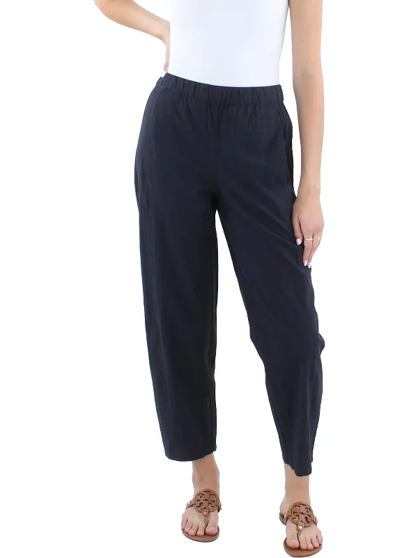 Womens High Rise Stretch Ankle Pants